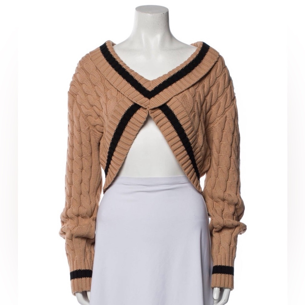 Dion Lee Camel Cable Knit Sweater